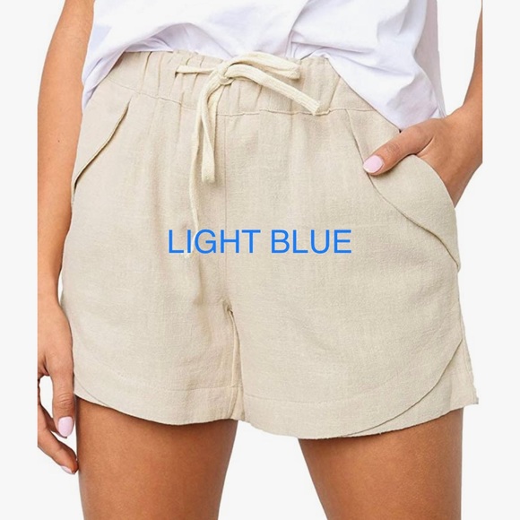 Light blue cotton shorts - Picture 5 of 13